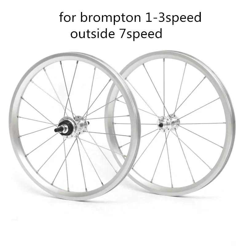 Jantes de vélo pliantes avant et arrière, Bromsilice 7 vitesses, 349