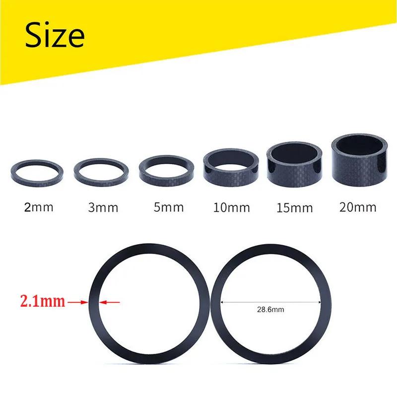 Rondelle de tige de vélo en Fiber de carbone, ensemble de 11 pièces, 1-1/8 pouces, entretoise 28.6mm