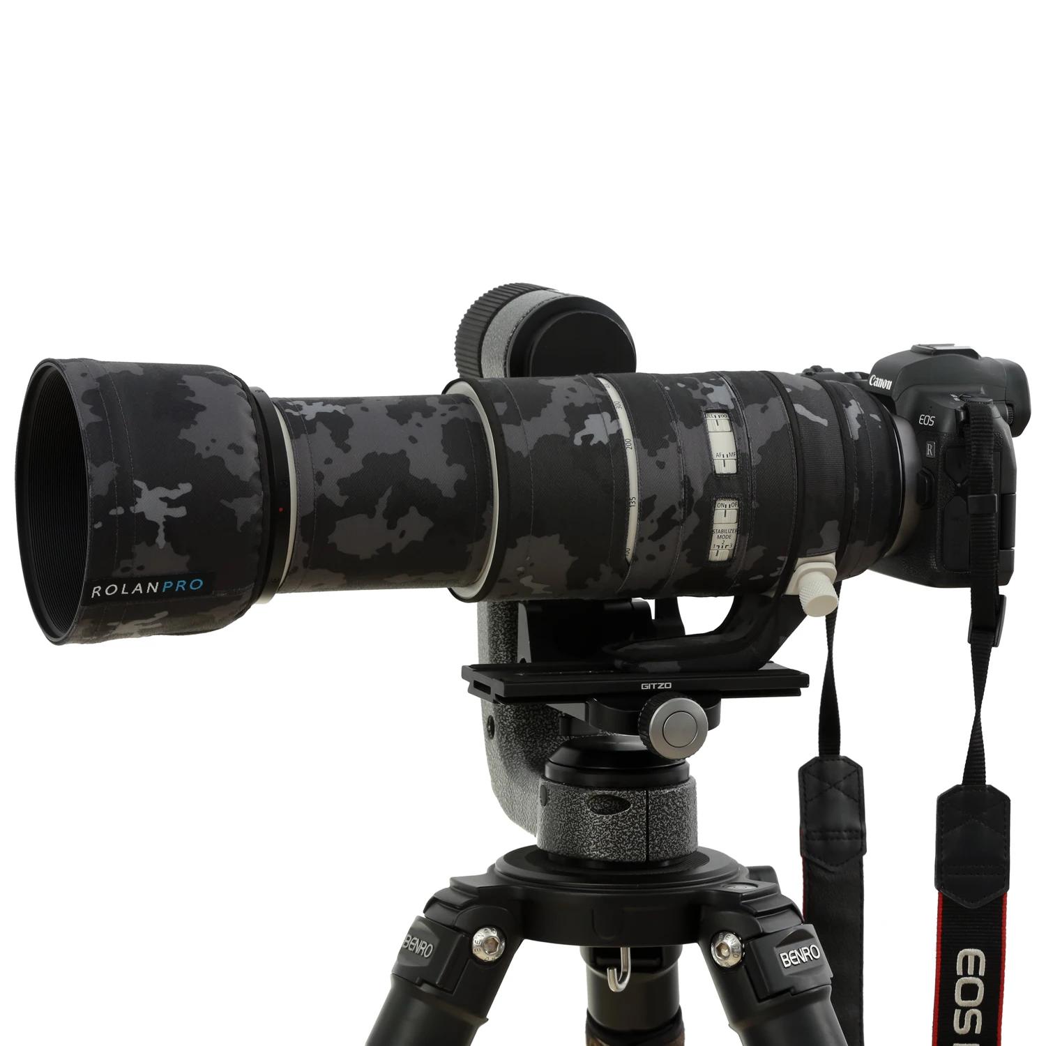 ROLANPRO manteau d'objectif étanche pour Canon RF 100-500mm F/4.5-7.1 L IS USM Camouflage couverture