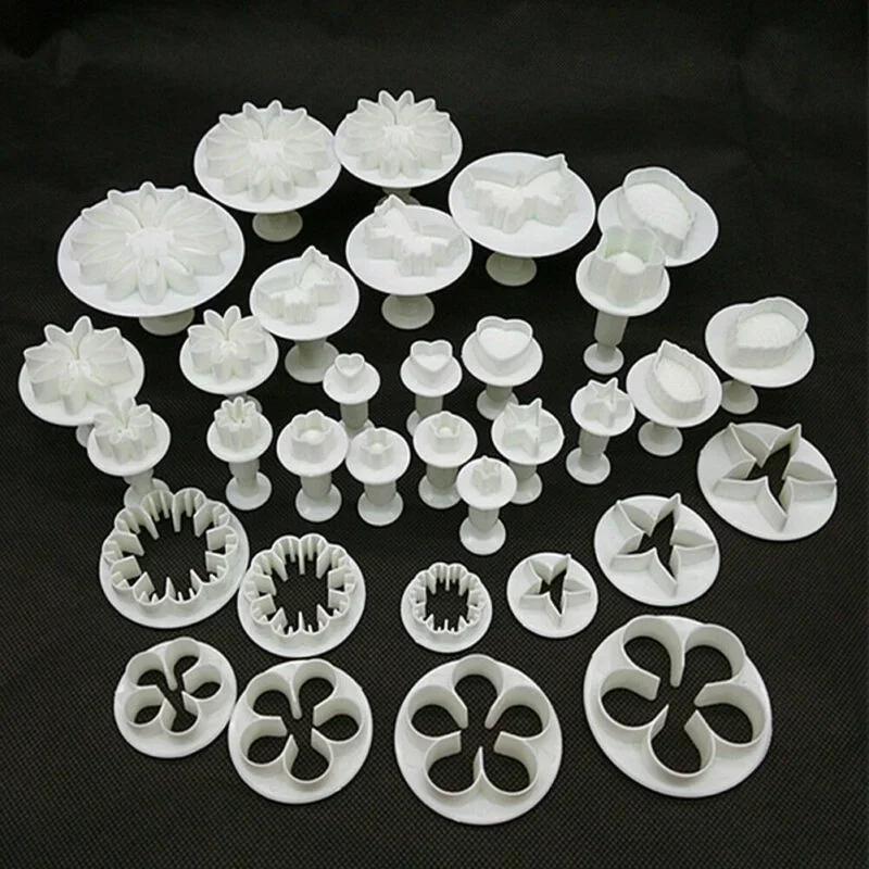 33 pièces/ensemble plongeur Fondant Cutter outils à gâteaux moules à biscuits moule à biscuits brico