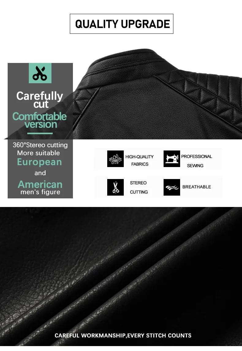 Veste rembourrée en cuir PU pour hommes, taille européenne, avec capuche et col de style moto, vêtem