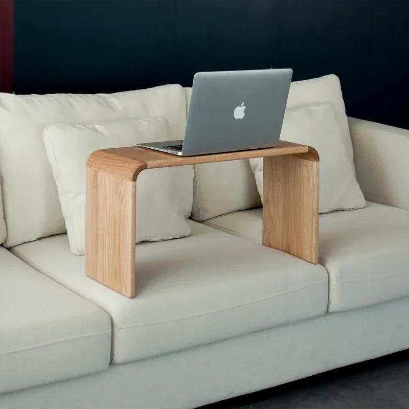 Table d'Angle Nordique en Bois Massif, Simple, Japonaise, Meuble de Salon Moderne