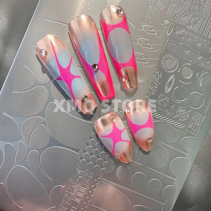 XMQ NAIL ART STAMPING PLATES LINES TEMPLATES IMAGEPLATE ROSE
