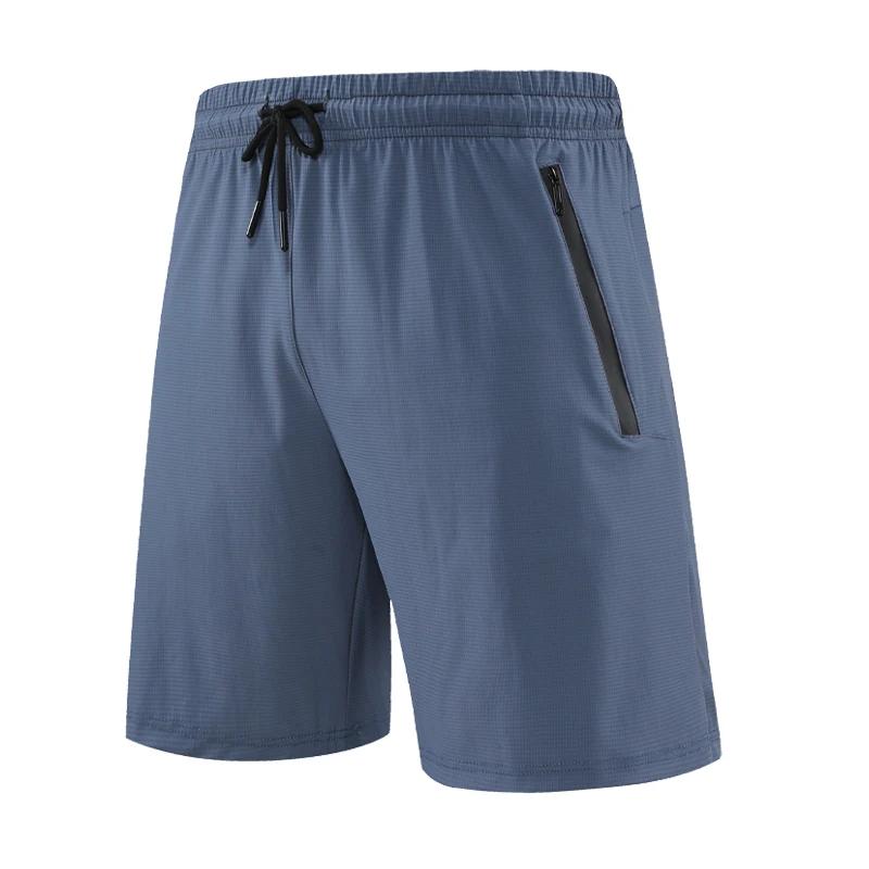 Short de sport à séchage rapide pour homme avec poches zippées, short d'entraînement de gym, short d