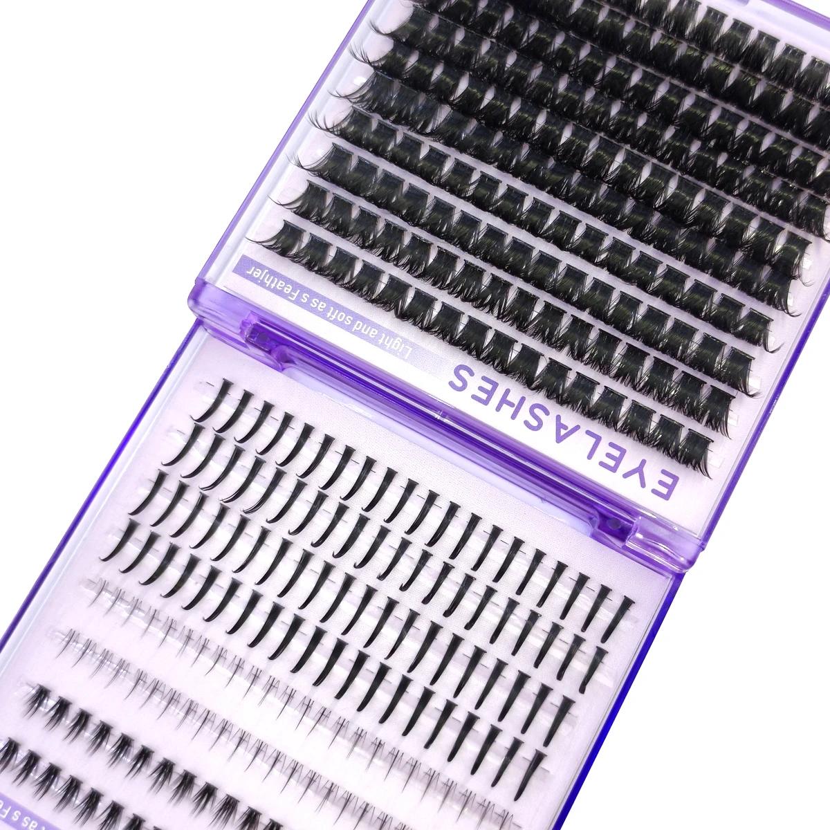 Kit de grappes de cils pointes de cils grappes de cils Volume inférieur cils individuels bricolage E