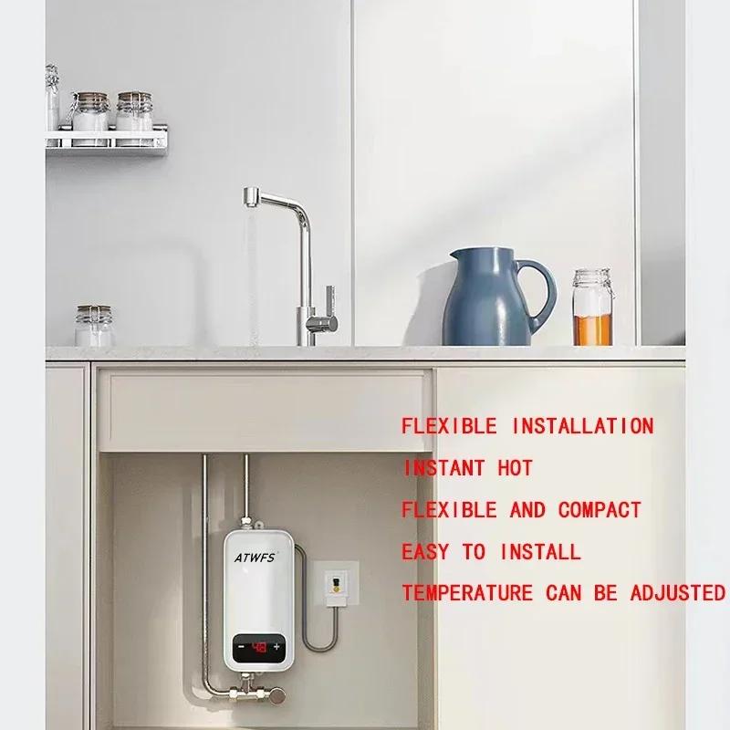 ATWFS chauffe-eau instantané 220V 4600W radiateurs électriques portables pour salle de bain douche d