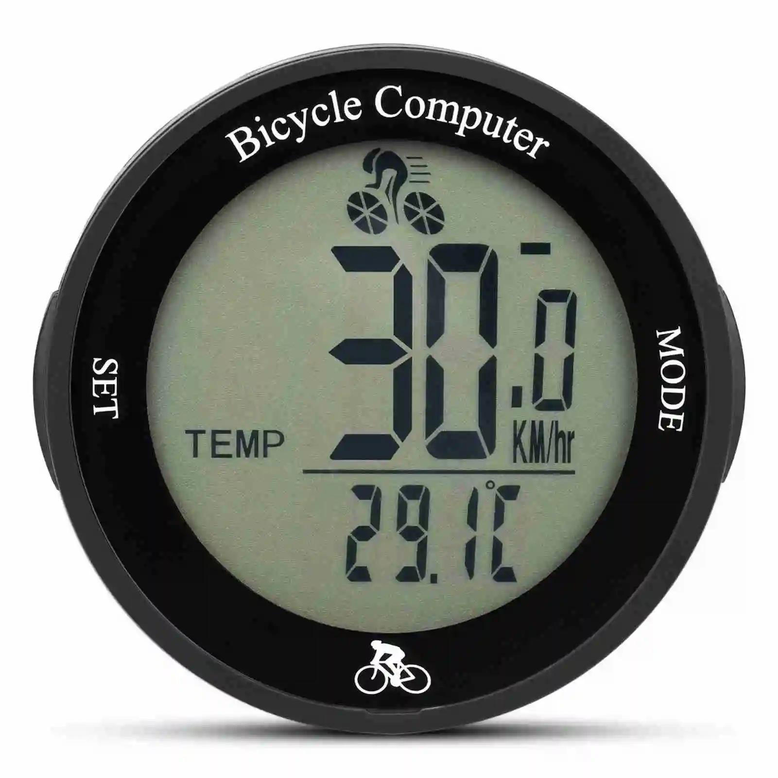 Ordinateur de vélo rétro-éclairage LED multifonction rond sans fil ordinateur de Cycle odomètre de c