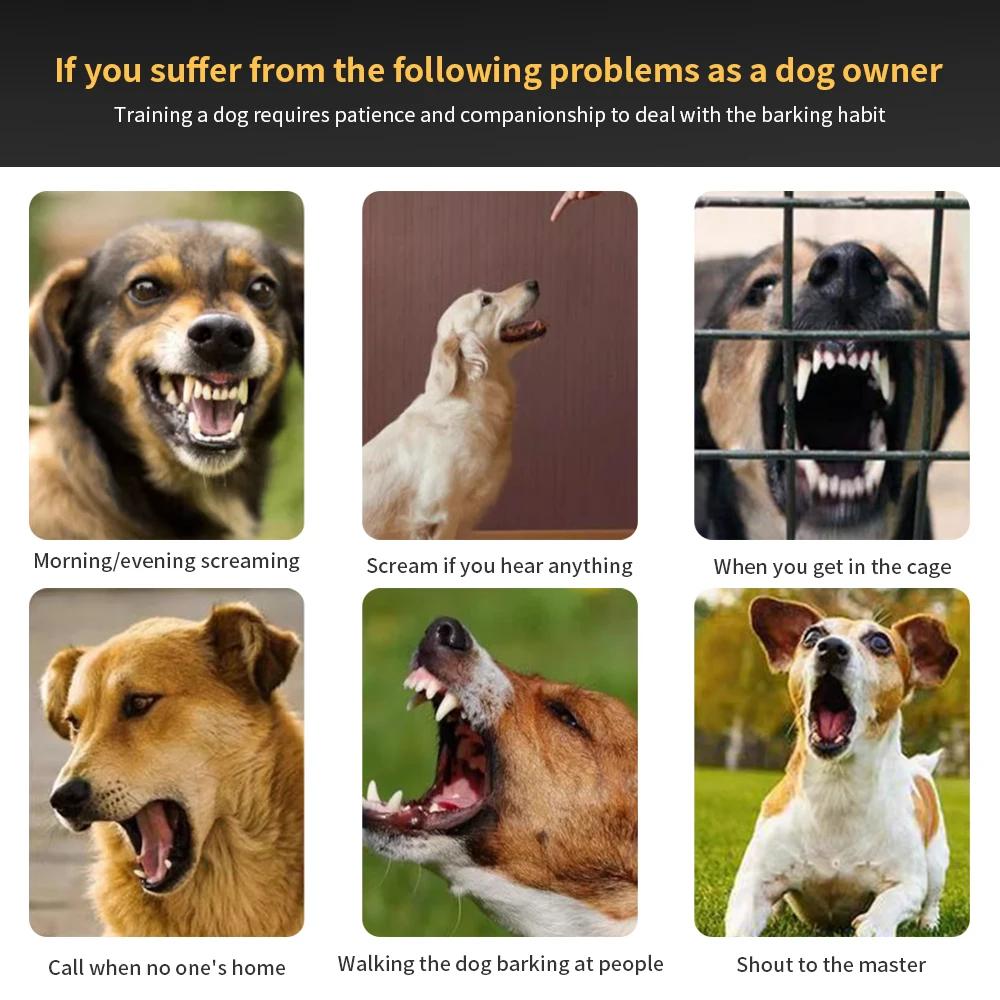 Collier Anti-aboiement automatique pour chien, colliers d'entraînement rechargeables par USB, sécuri