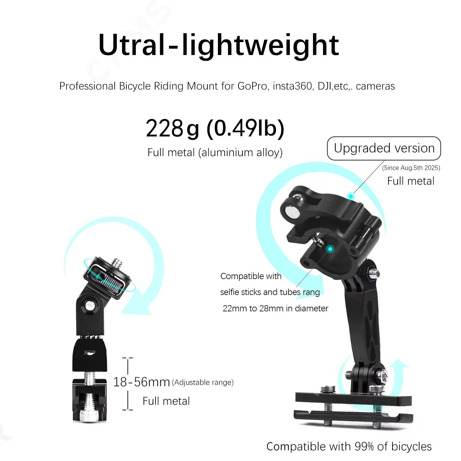 Camsteer – siège post-poste de vélo Premium, support de vue pour 3ème personne, pour GoPro Max2 Hero