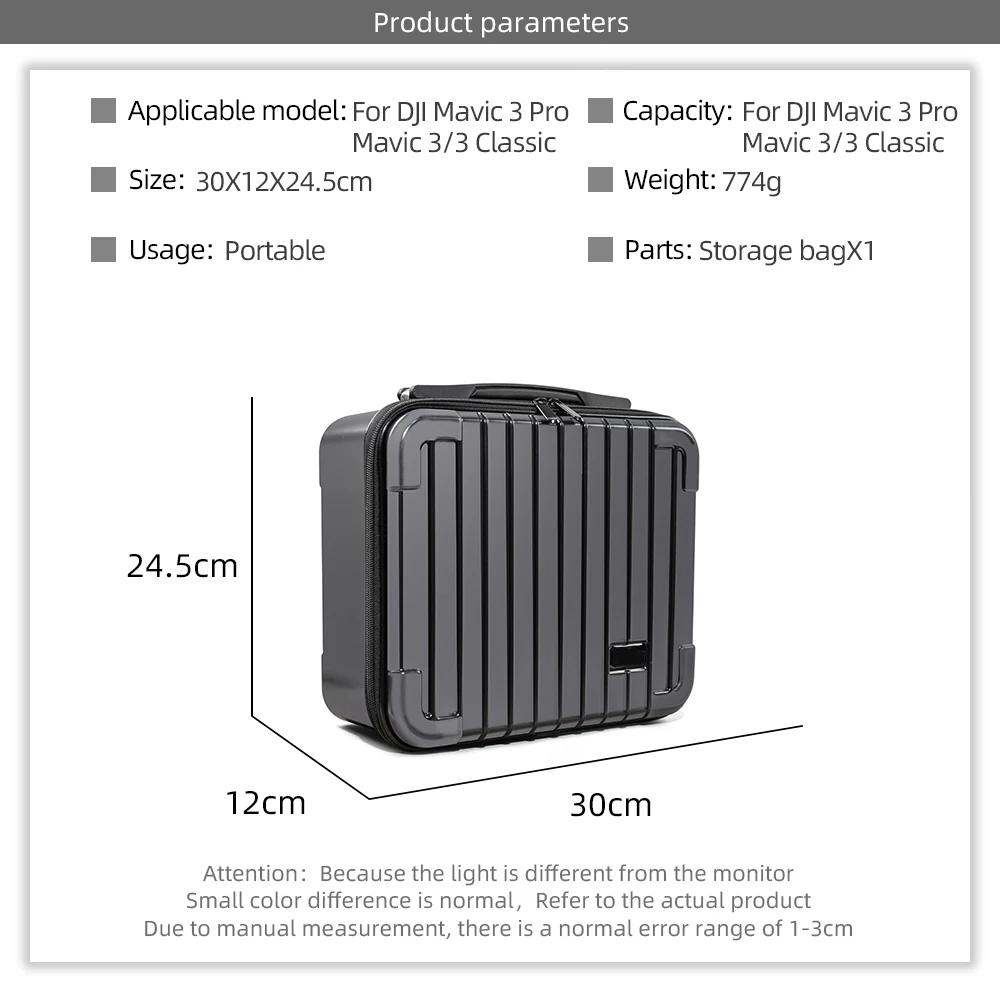 Étui de transport portable pour DJI Mavic 3 Pro Classic, valise de protection, sac de rangement étan