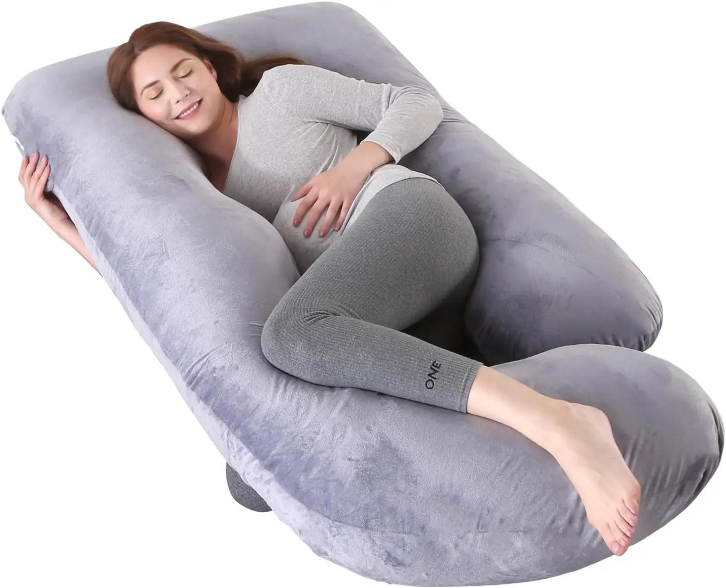Oreiller de grossesse, oreiller complet en forme de G, oreiller de maternité pour dormeur latéral, o