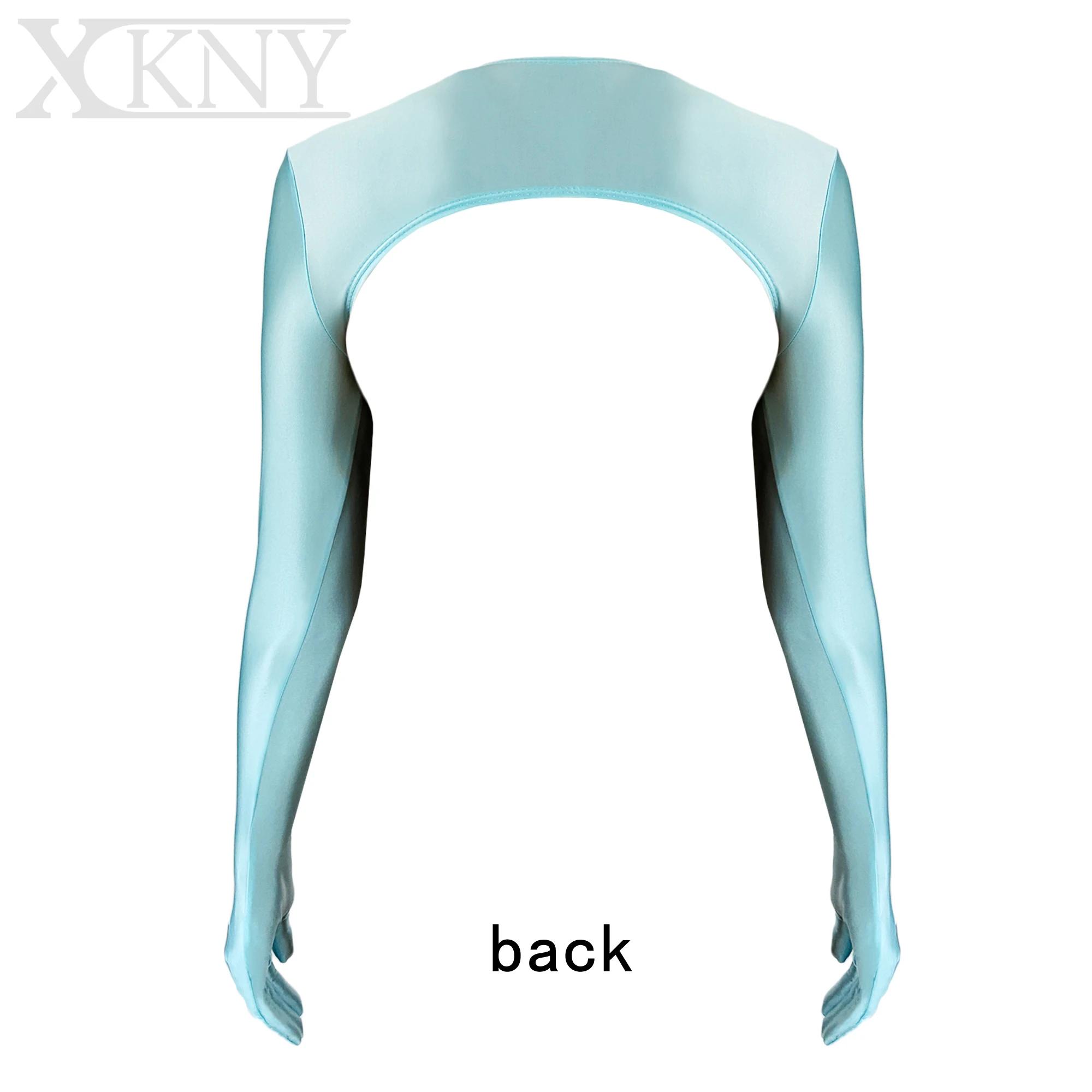 Gants satin brillant XClocKNYoung manches longues yoga plage natation fêtes soirées élégantes