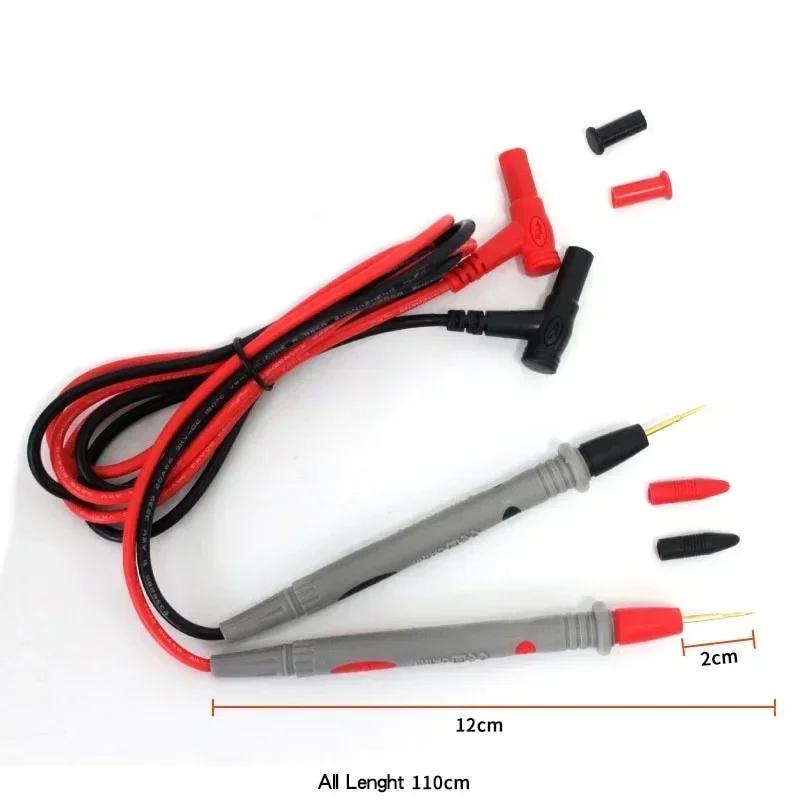 1 paire de fils de Test de sonde universels, pointe d'aiguille numérique, testeur multimètre 20A 100