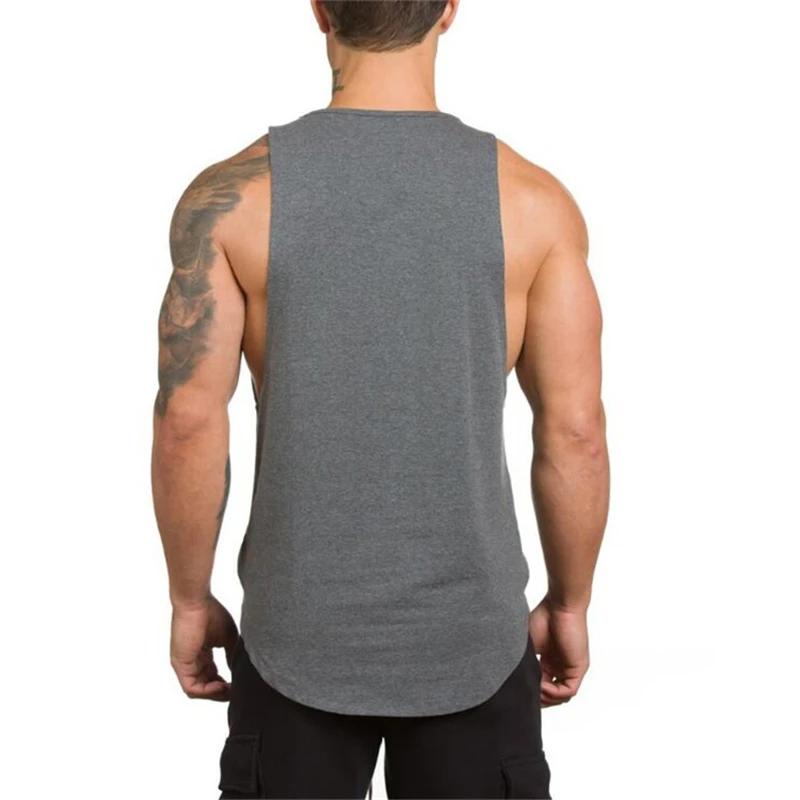 Débardeur musculaire homme coton respirant - T-shirt sans manches sport musculation course fitness