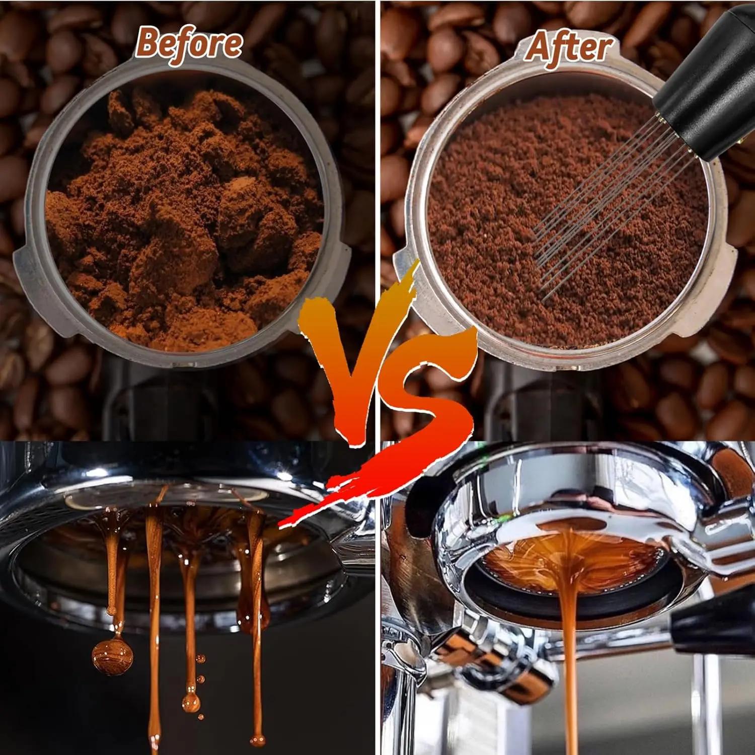 Kit d'accessoires pour expresso, 22 pièces, 51/58mm, Kit Barista avec outil WDT, pichet à mousse de