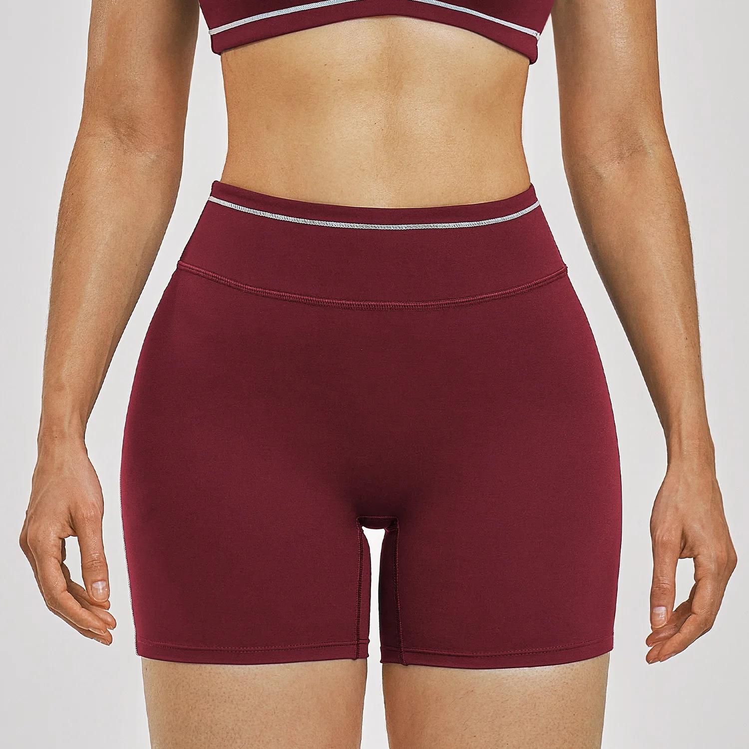 Shorts de sport taille haute à séchage rapide Ningyu pour femme, shorts de yoga push-up, shorts de c