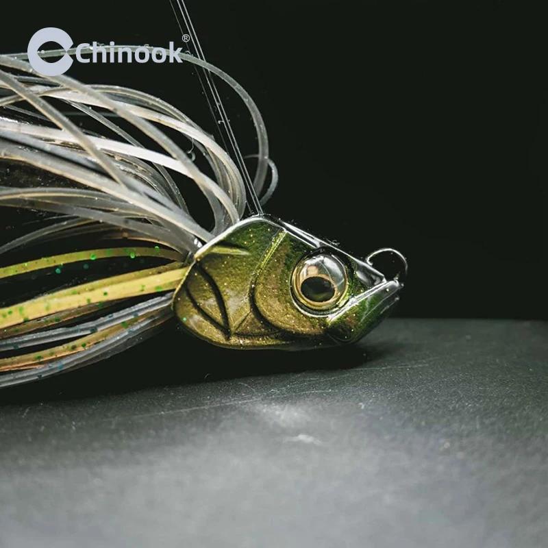 1 pièce 13g Jig métallique pour la pêche au bar, avec jupe en silicone, type Chatterbait, Spinnerbai