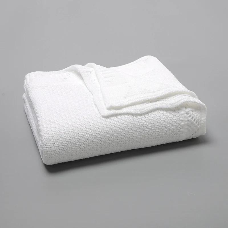 Couvertures tricotées pour bébé 100x80cm, légères et respirantes, pour nouveau-né, couette de récept