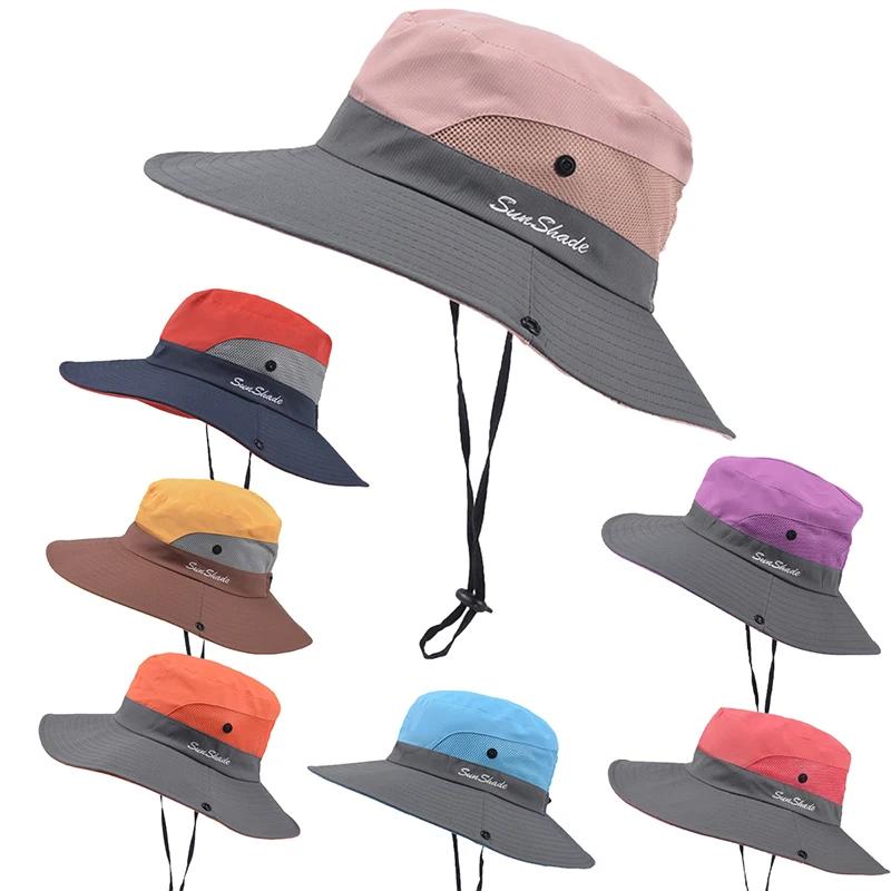 Chapeau de pêcheur pliable en plein air, pour cyclisme, voyage, pêche, soleil, maille respirante, ch