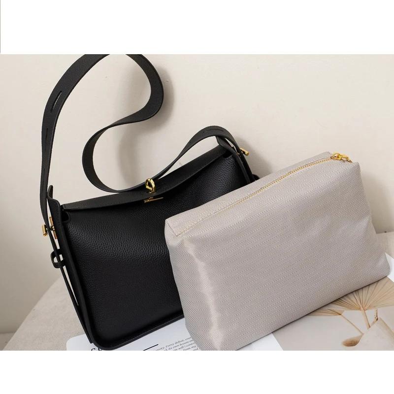 Nouveau sac de luxe de créateur de niche, sac à bandoulière et porté épaule pour femme, en cuir de v