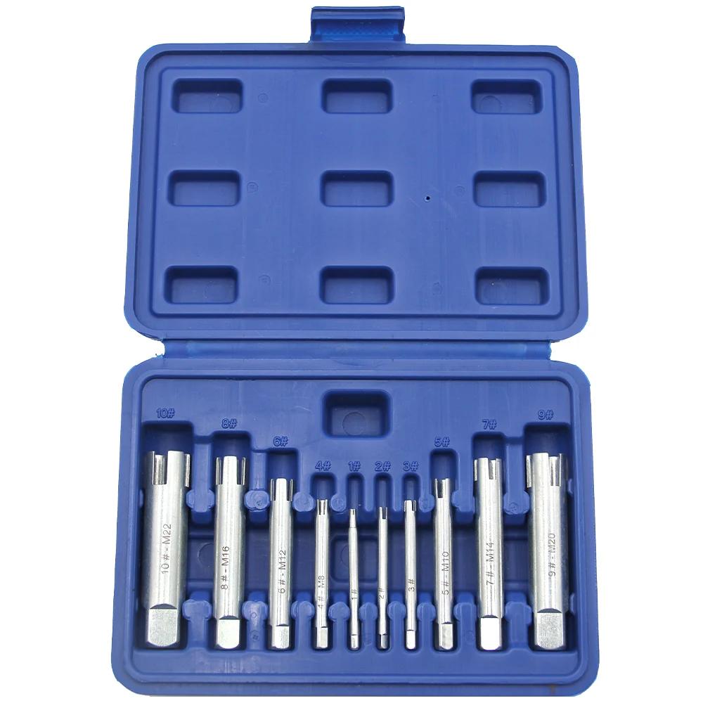 Extracteur de robinet à tête cassée, extracteur de fil à main M4-M22, compteur de taraudage de fil c