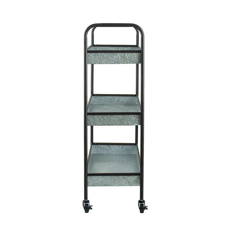 Étagère Galvanisée à 3 Niveaux, 35x12.5x40 Pouces