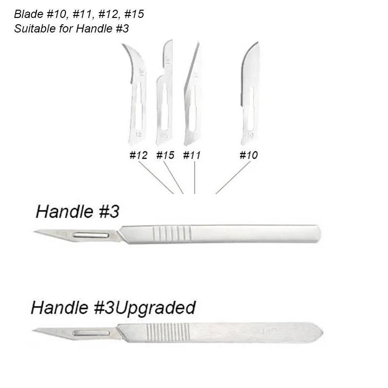 Scalpel à manche sphérique en acier au carbone, long, carboné, générateurs de bureau en métal, coute