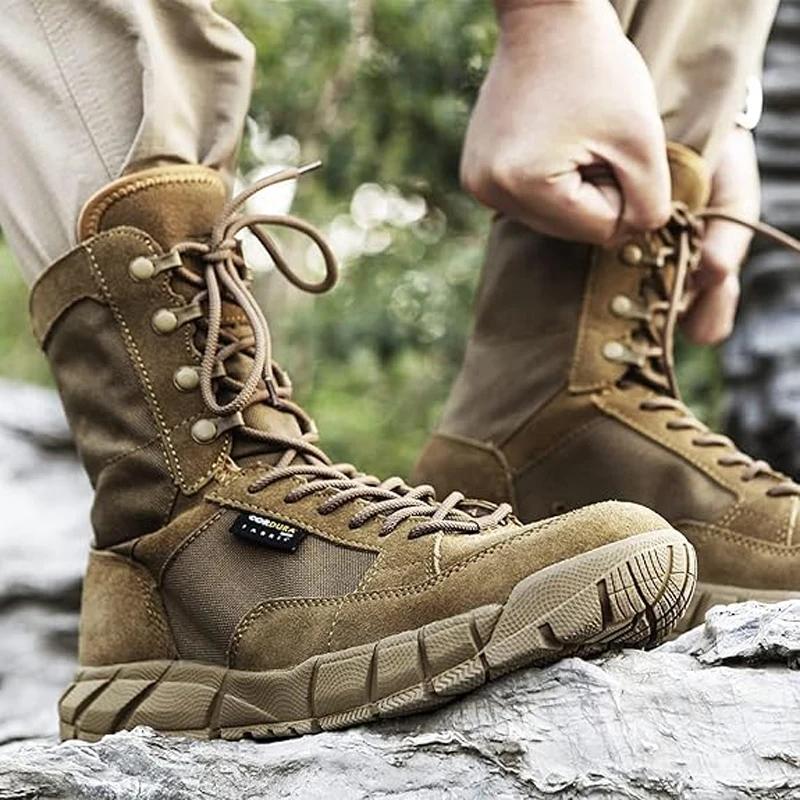 YEVHEV PAVEHAWK Bottes tactiques de 8 pouces pour hommes, bottes militaires légères et décontractées
