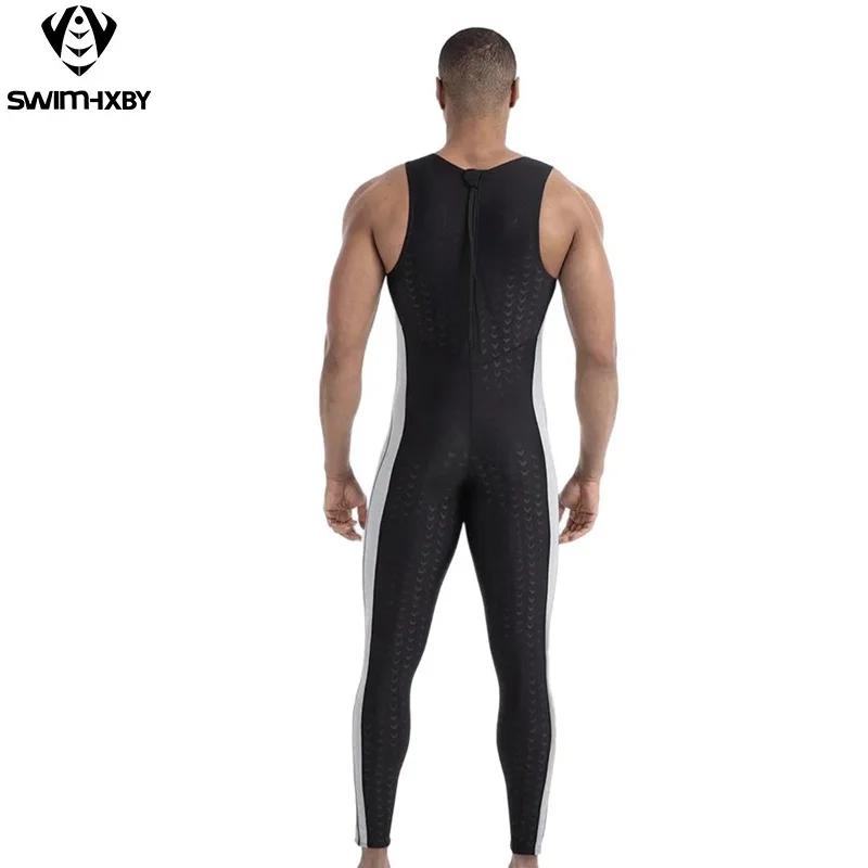 Maillot de bain de compétition sans manches pour hommes, Durable, imperméable, une pièce, pour cours
