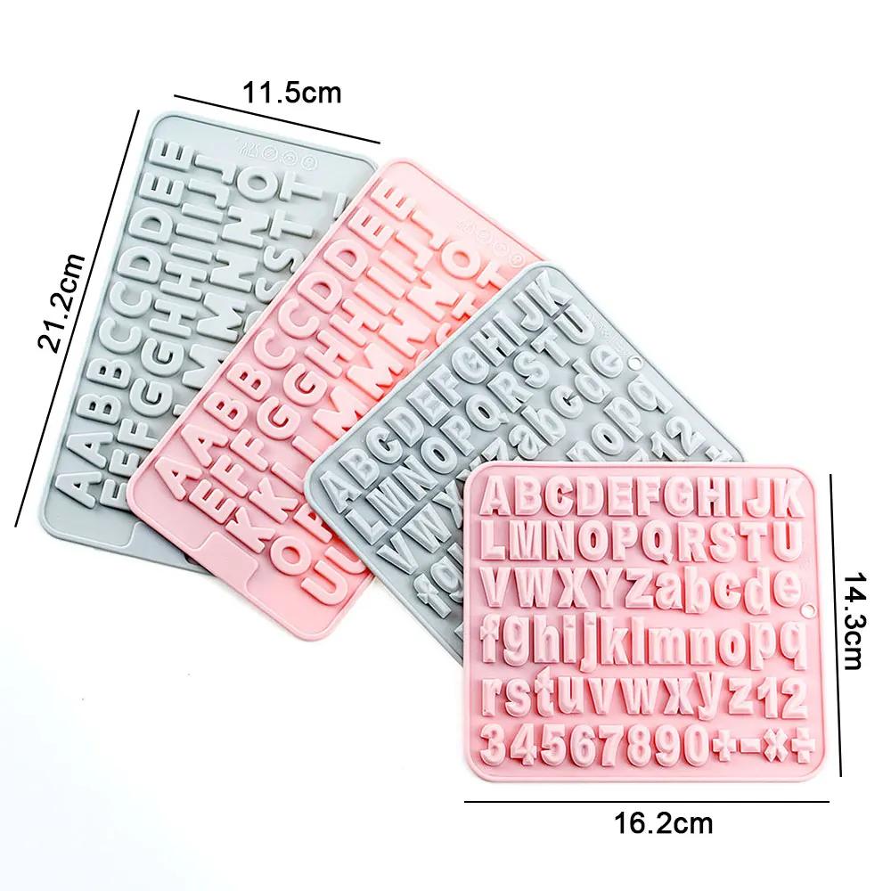 Silicone monde bricolage Silicone chocolat moule 26 lettre numéro chocolat outils de cuisson Silicon