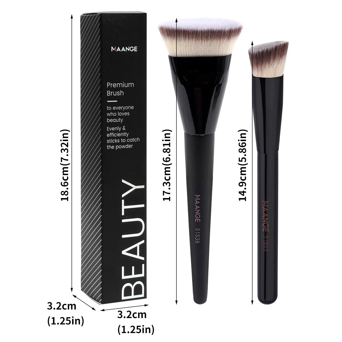 MAANGE-Pinceau de maquillage sans défaut, fond de teint plat/angle, contour sous les yeux, pinceau p