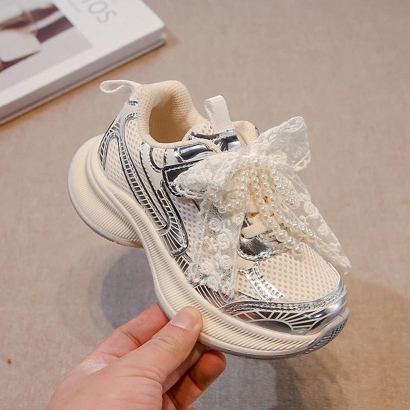 Chaussures de sport pour filles printemps automne rose chaussures décontractées respirantes pour fil