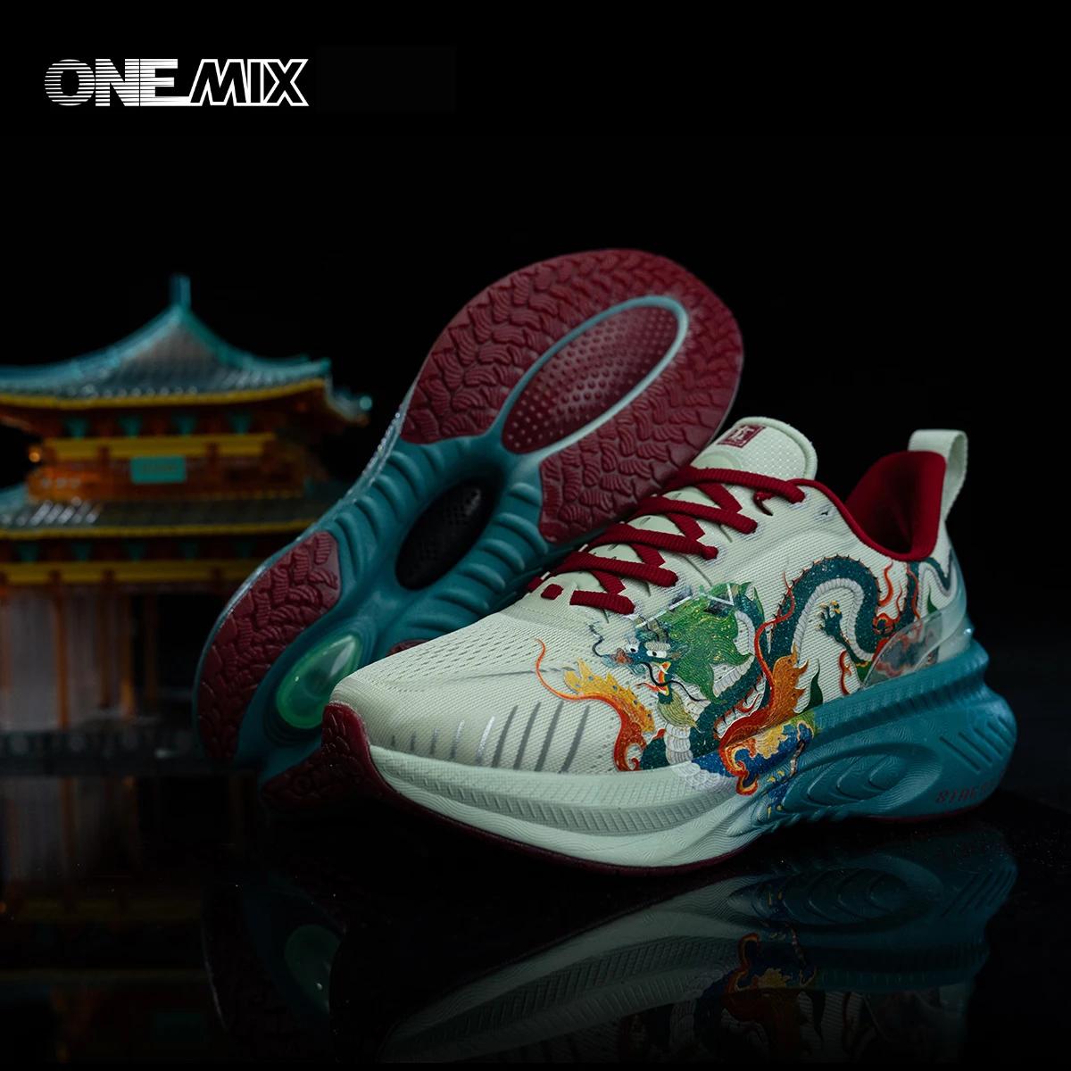 Onemix Designers originaux Style chinois chaussures de course pour hommes de luxe femmes chaussures