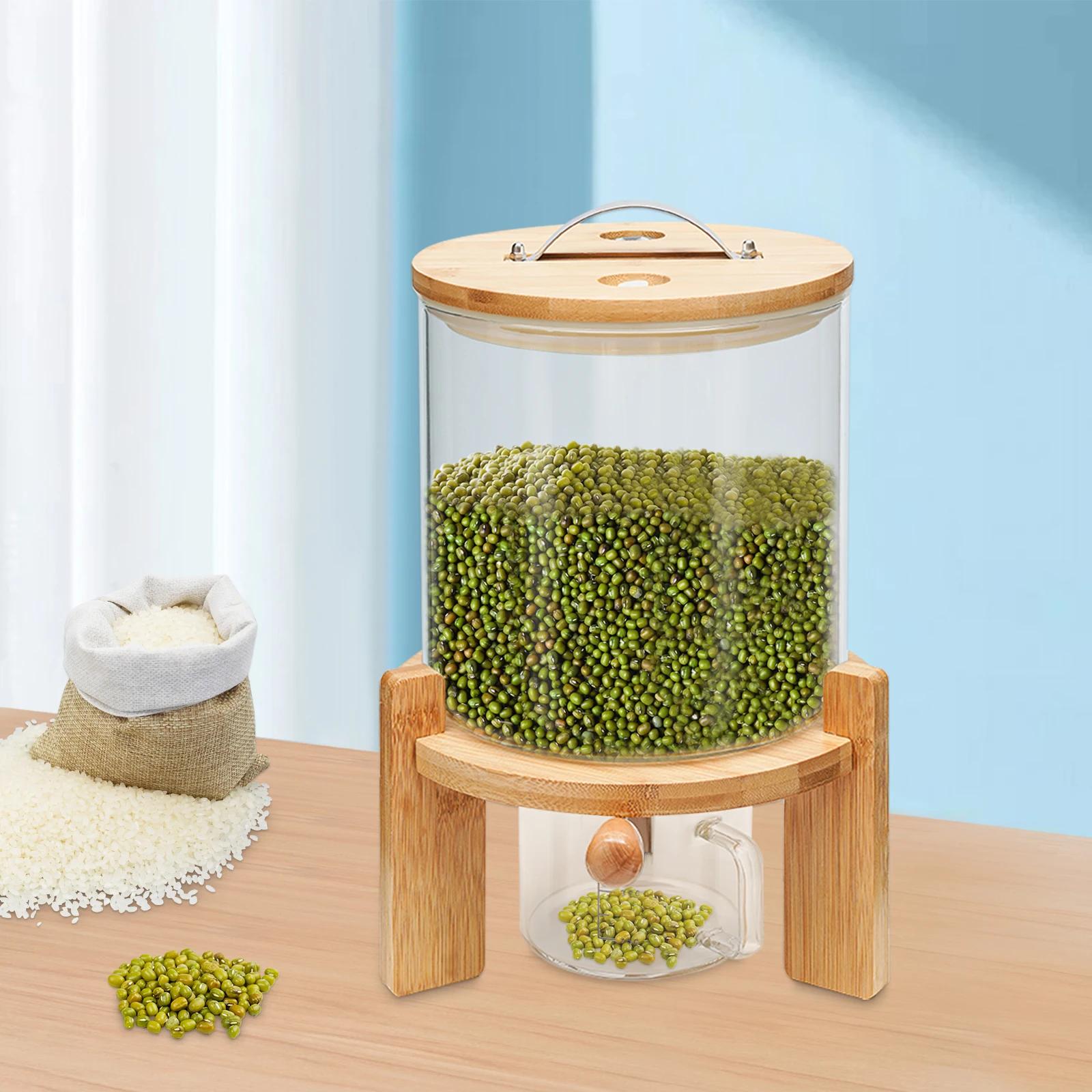 Récipient hermétique de stockage des aliments avec couvercle, kit de distributeur de maïs, haricots,
