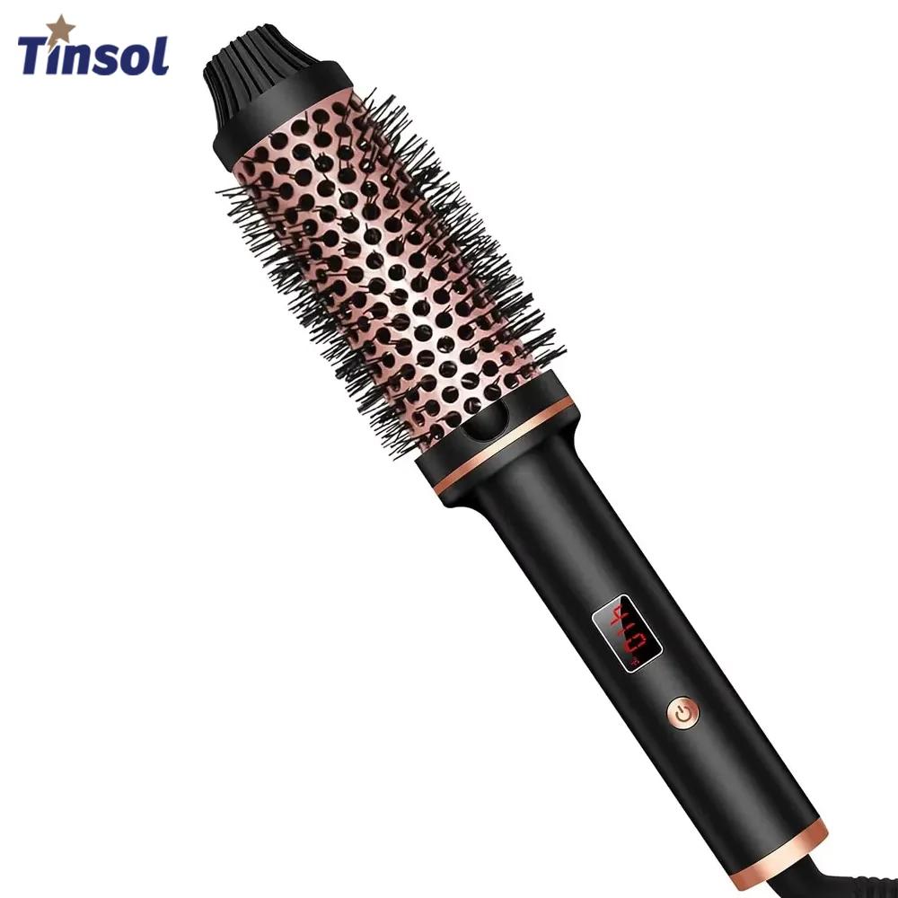 Fer à lisser ionique 3 en 1, fer à friser professionnel, brosse de coiffure chauffante, brosse therm