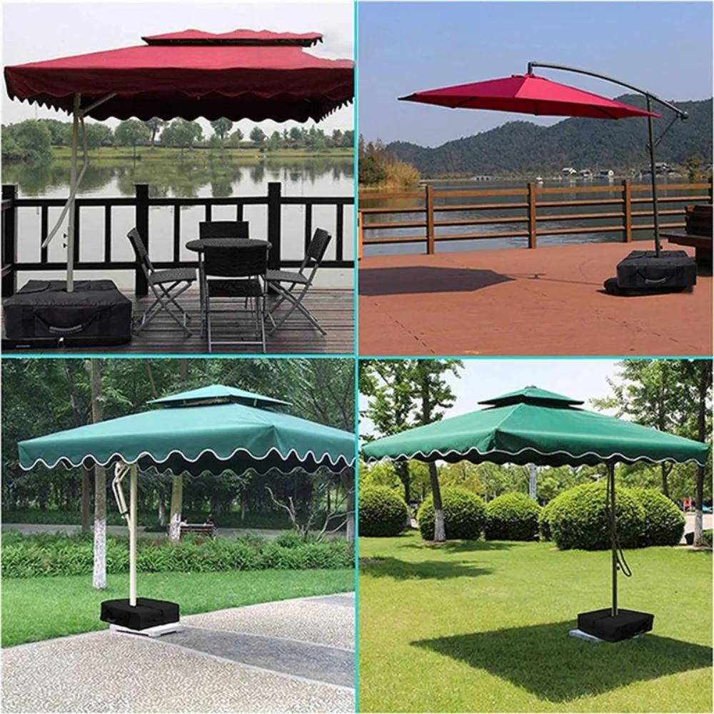 Base de parasol amovible avec poignées, sac de sable RapWeight, Wind-Verde Sun Umbrella, support de