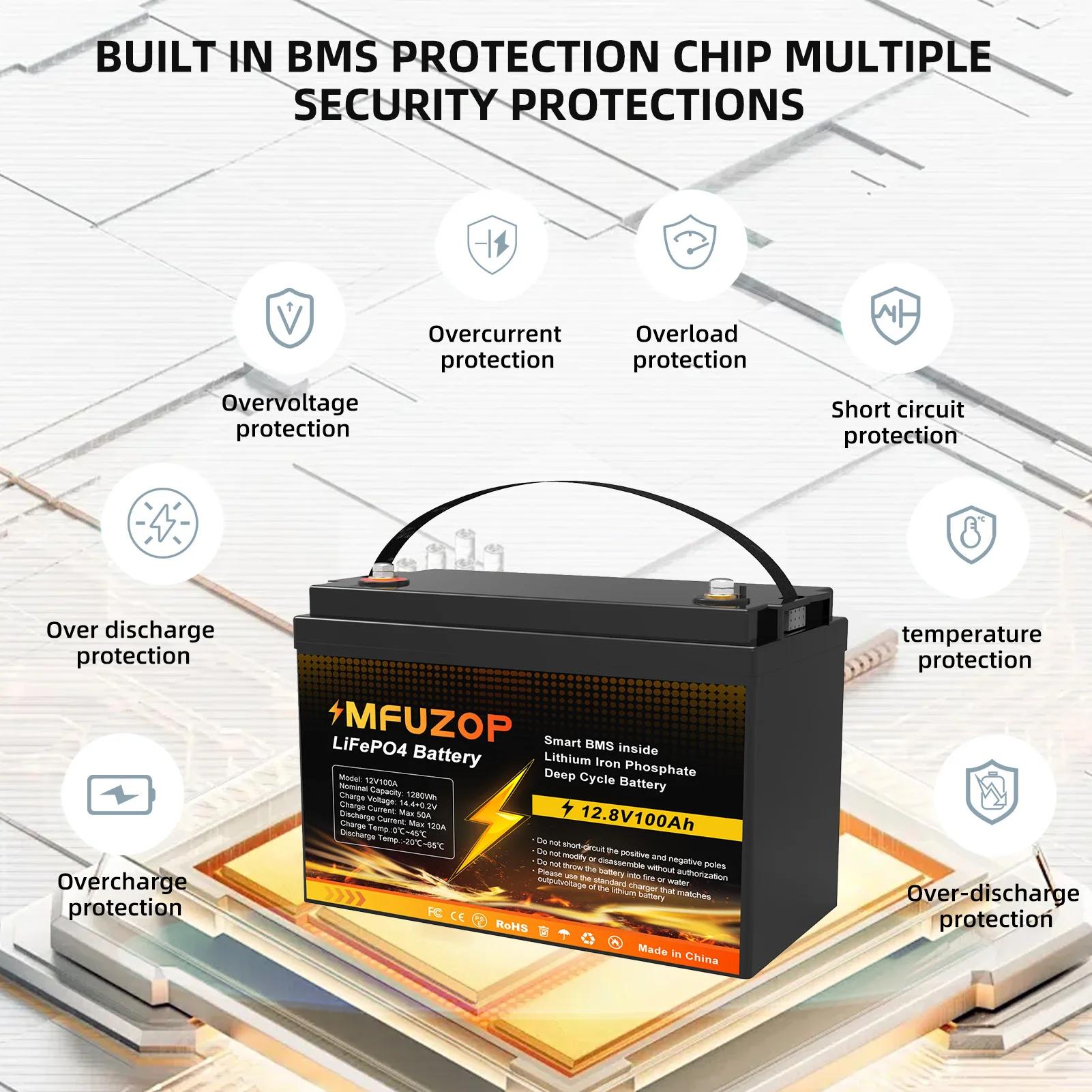 DTOUBOSS-BMS aste au lithium d'origine pour système solaire, veFePO4, extérieur, voyage, maison, ent