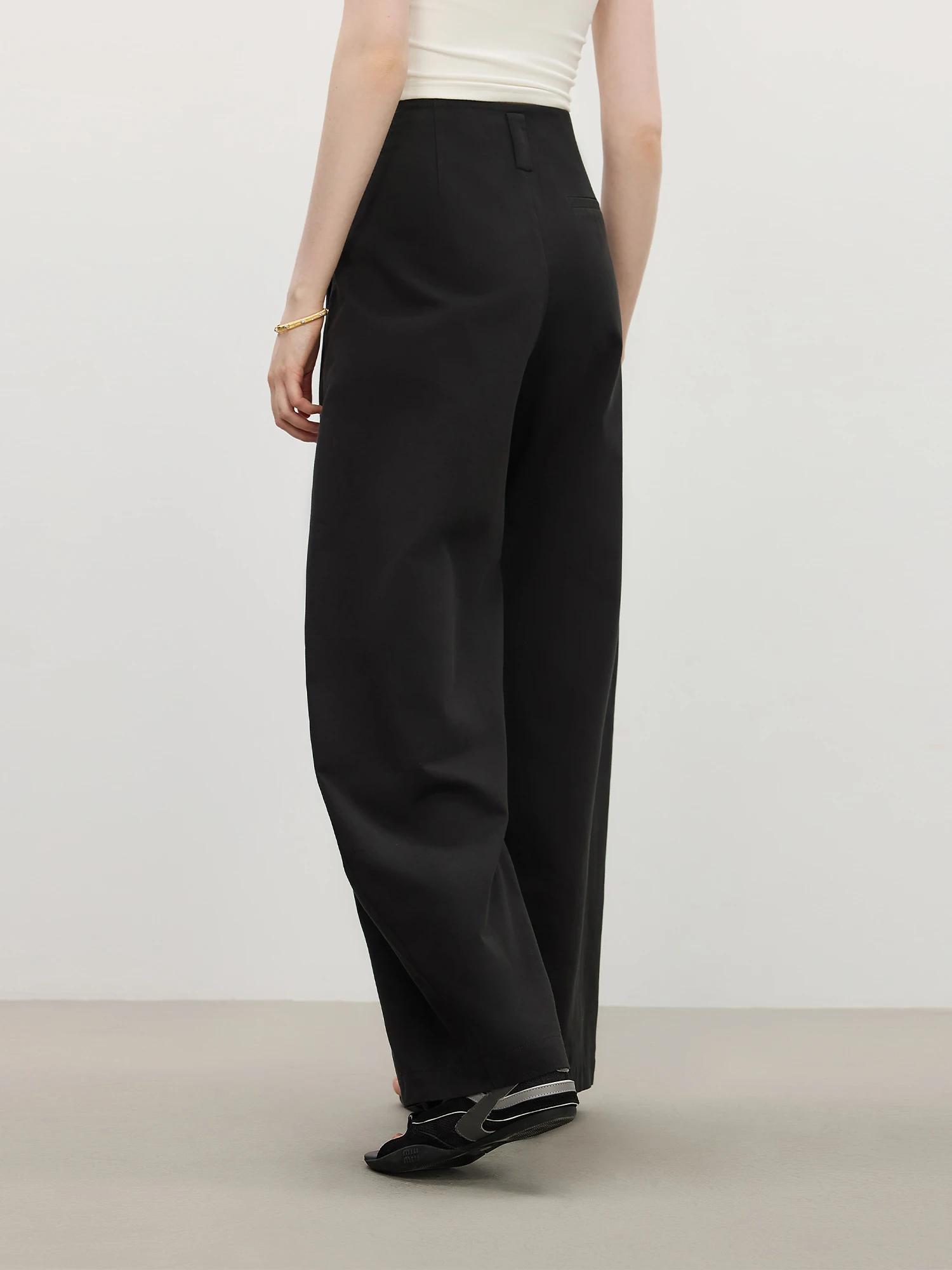 FSLE pantalon large décontracté pour femmes 2025 été nouveauté Design violet foncé Chic pantalon 25F