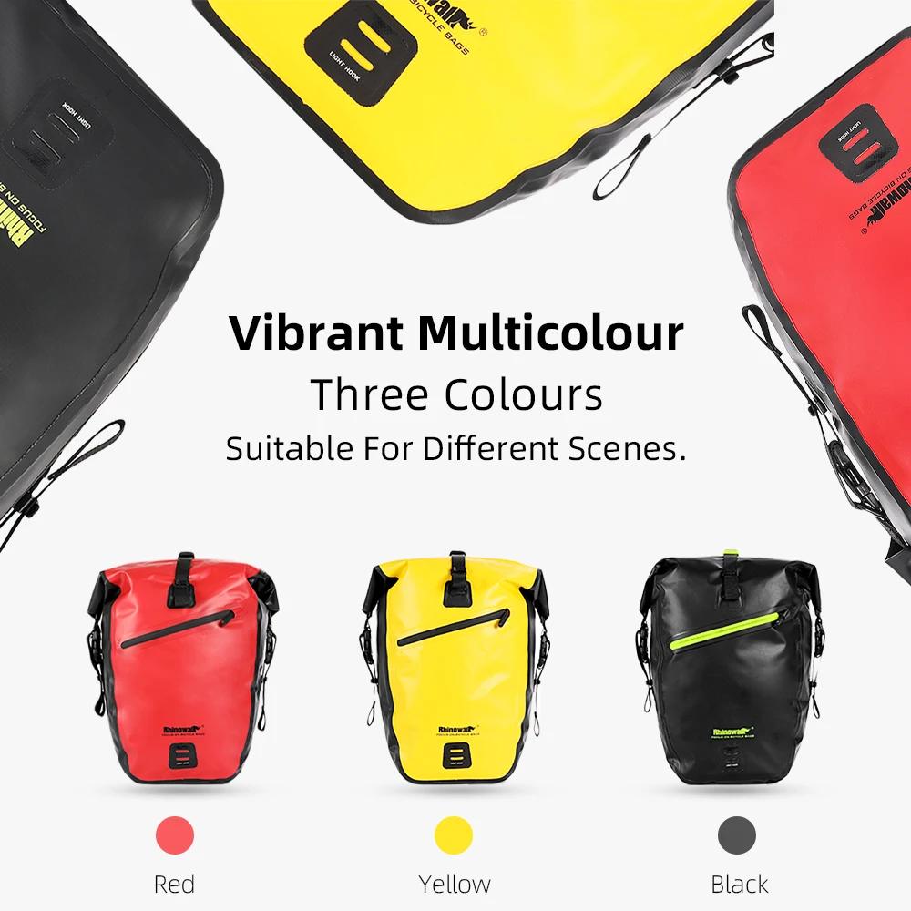Sac vélo étanche rouge 27L Bal inowalk sacoche siège arrière voyage T1 transport