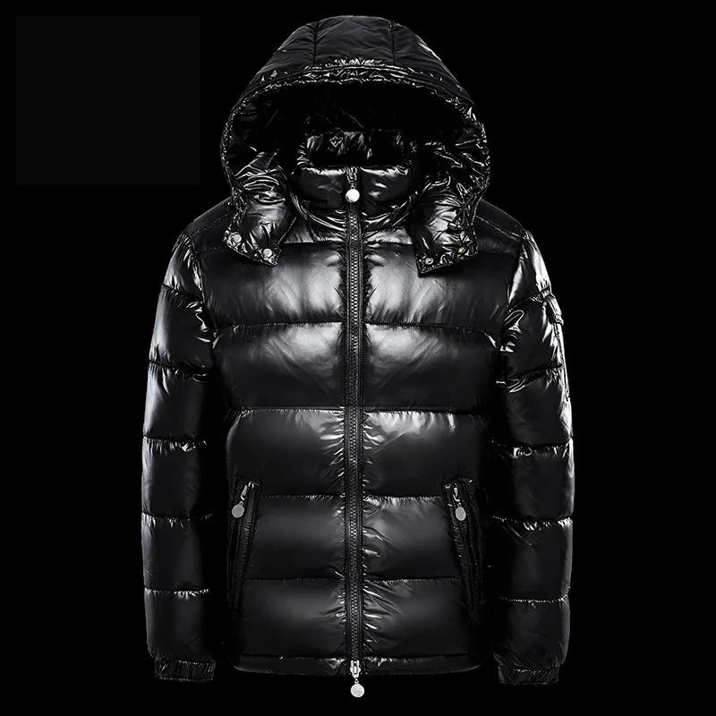 KIDCRKJ Veste d'hiver épaisse et imperméable pour homme, style streetwear, à manches longues, col mo