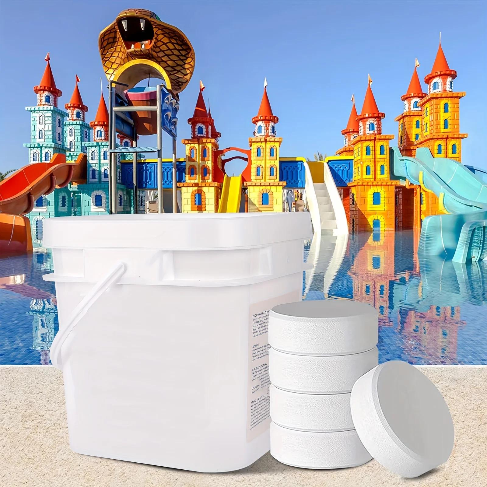 Livres de piscine de 20lb et 3 pouces, combo de tablettes de protection, détachants, soins pour pisc