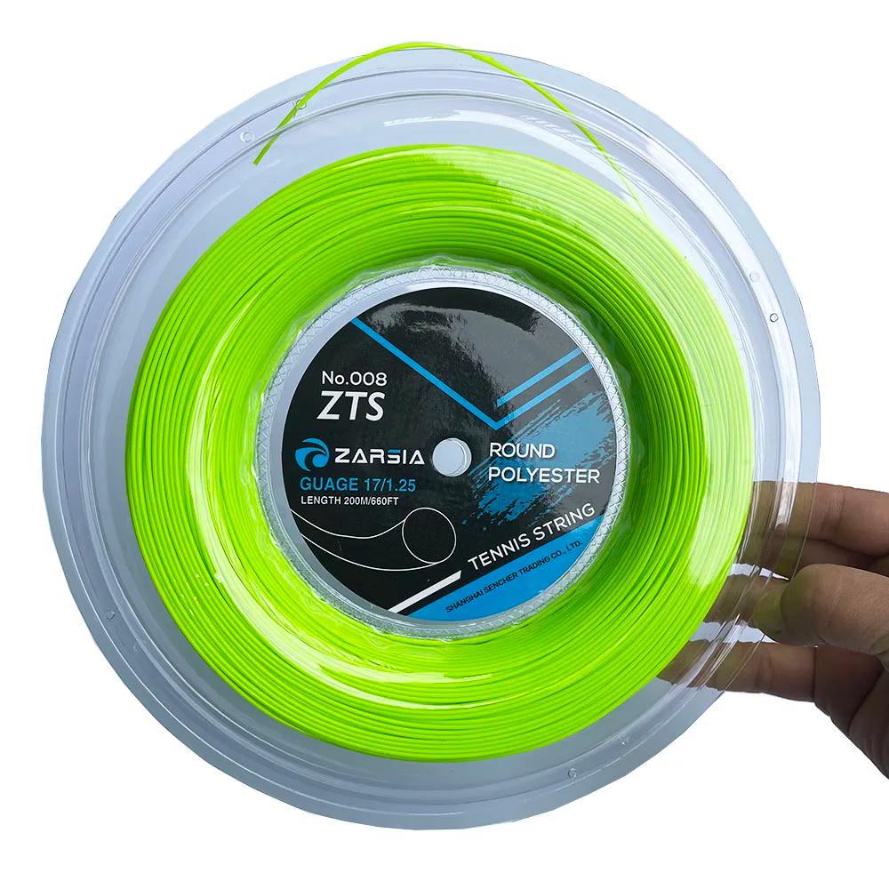 1 grande bobine ZARSIA 4G corde de raquette de Tennis en Polyester 1.25MM cordes de Tennis rondes li