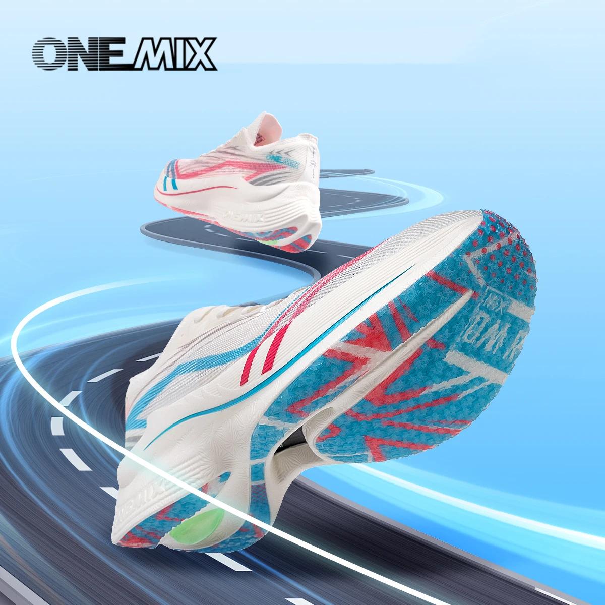 Chaussures de course professionnelles anti-dérapant homme ONEMIX - Baskets ultra-légères rebond étudiant sport