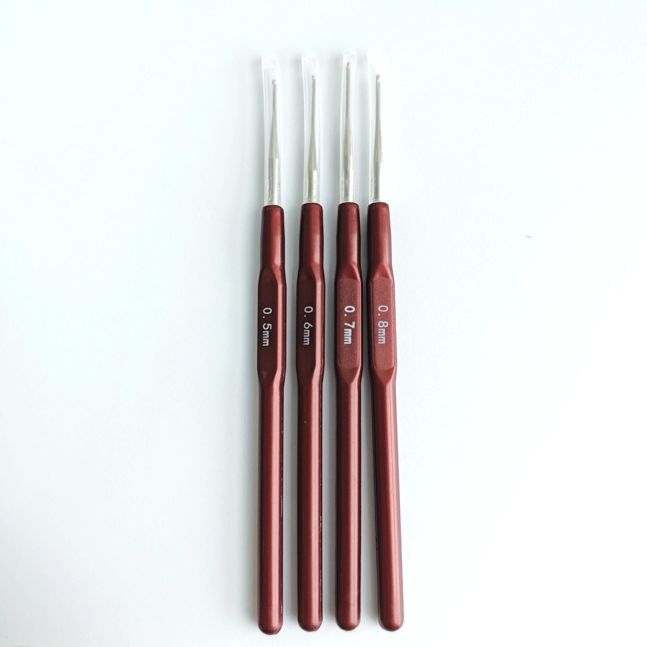 Crochet à tricoter aiguille Dreadlock outils de cheveux crochets en plastique métallique 0.5Mm 0.6Mm