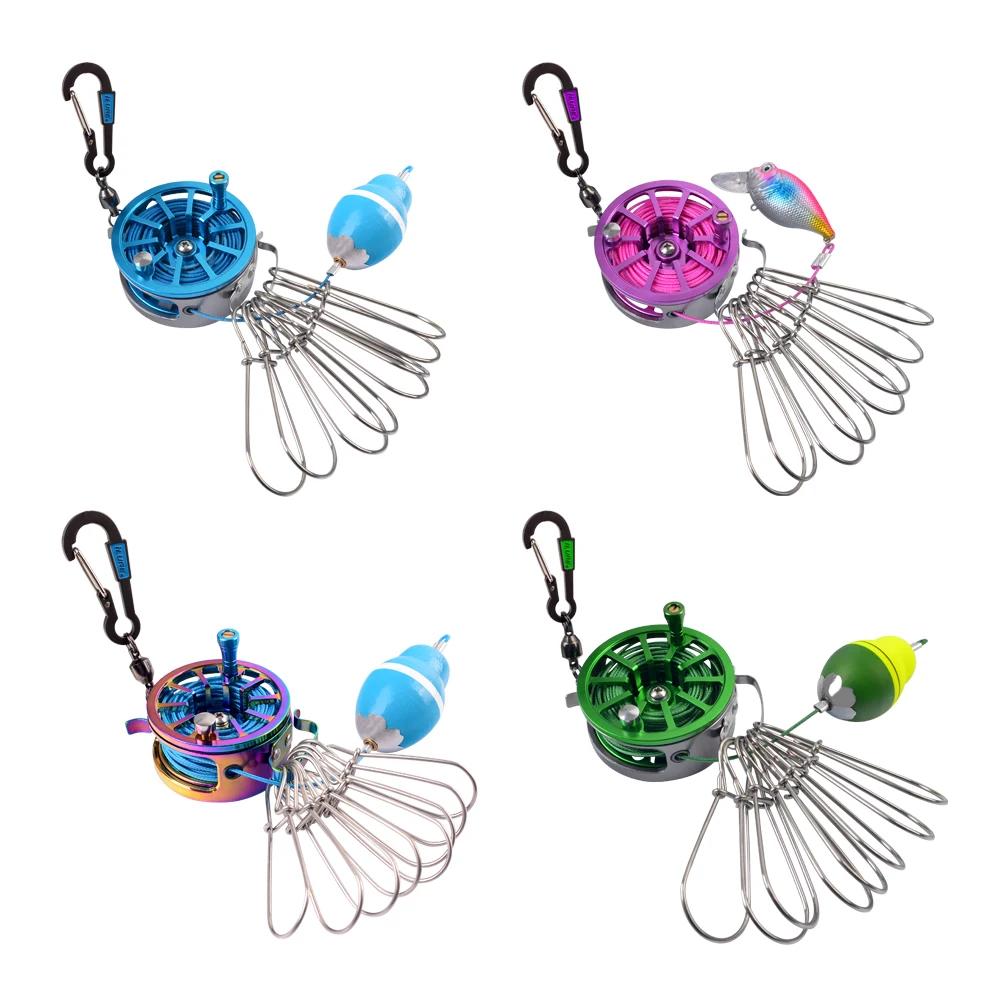 Boucle de verrouillage de pêche Portable boucle de verrouillage de poisson vivant avec moulinet en a