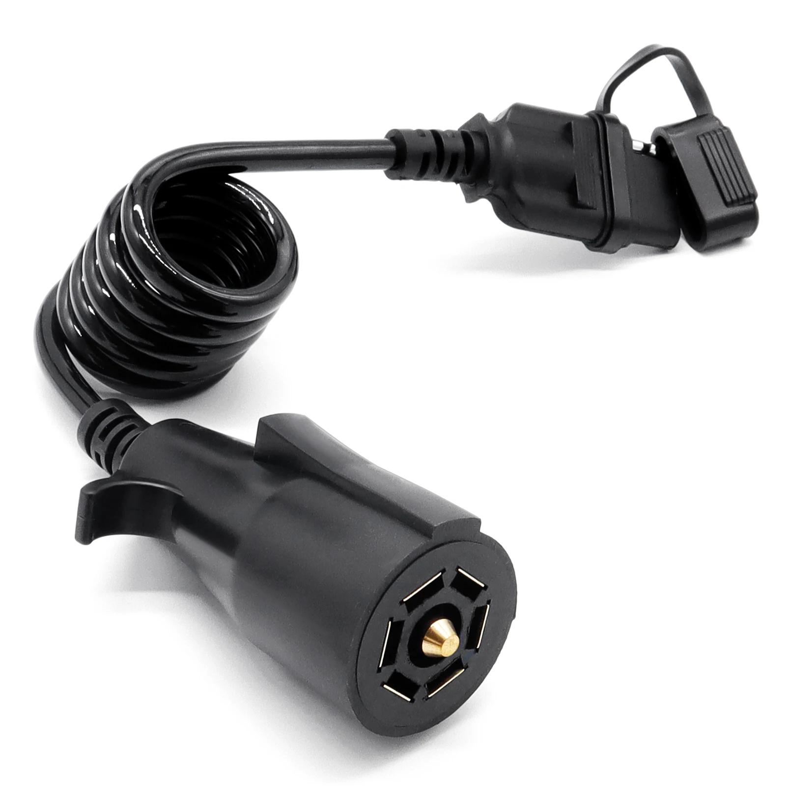 Connecteur de faisceau de câblage enroulé pour remorque plate, broche ronde à 4 voies, adaptateur, c