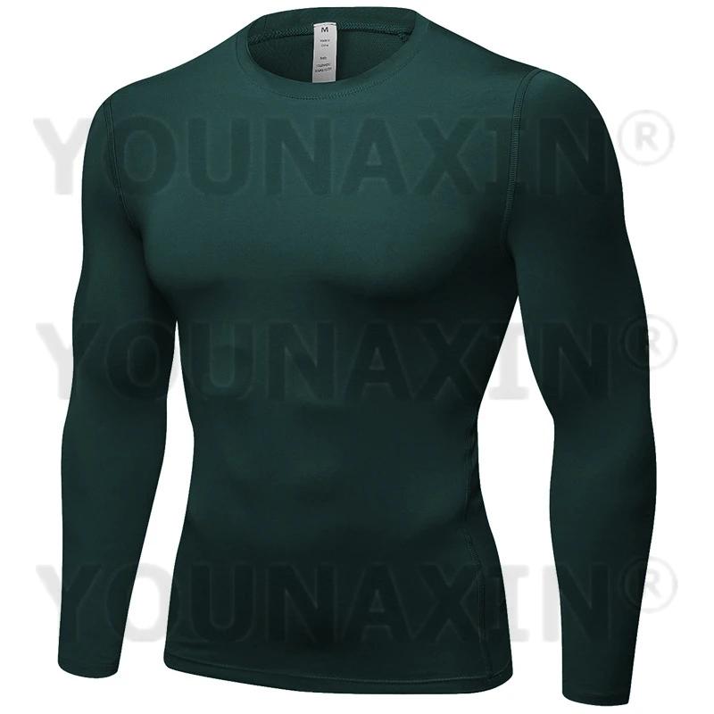 T-shirt moulant à manches longues pour homme, séchage rapide, sport de gym, yoga, fitness, cyclisme,