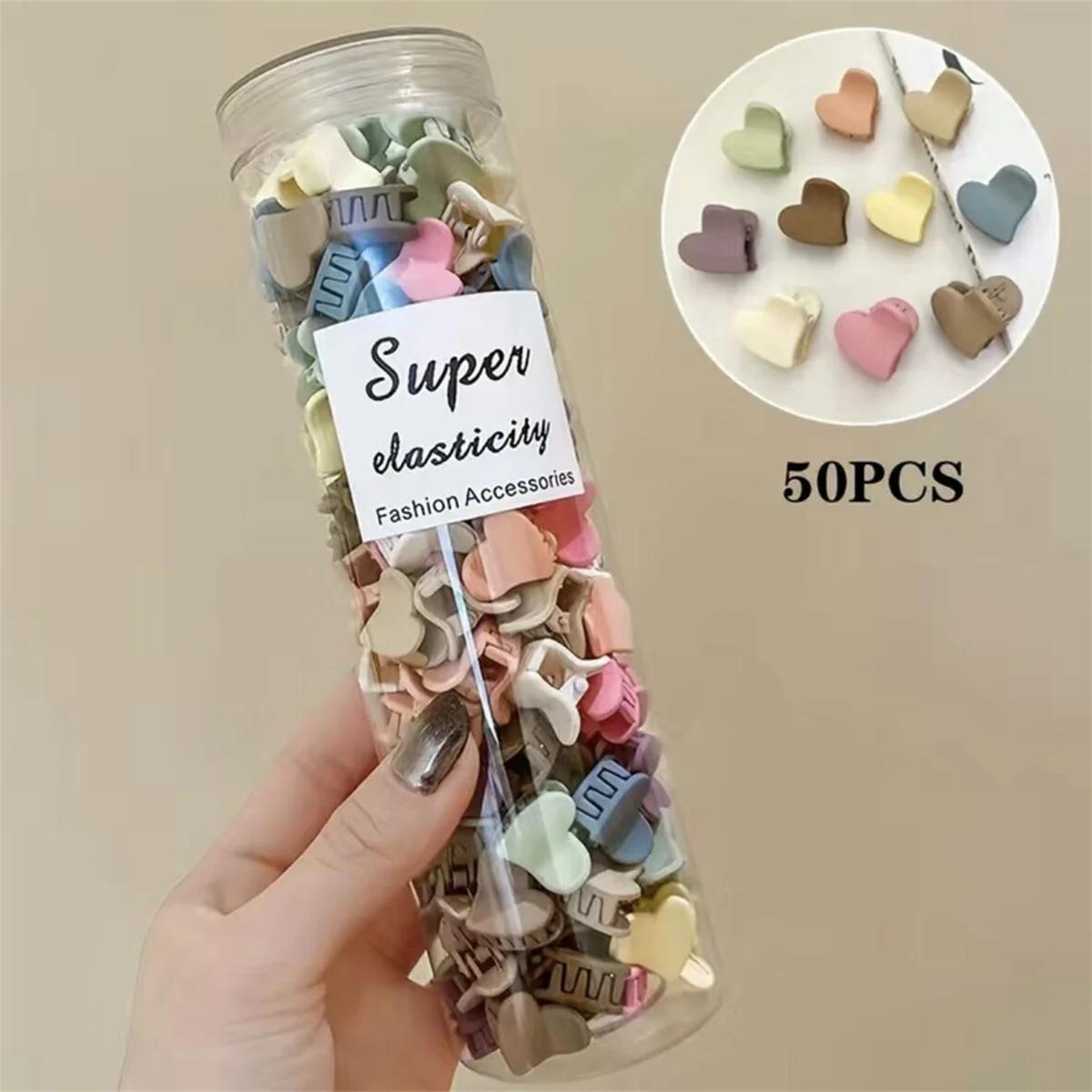 50 pièces/ensemble griffes de cheveux mignonnes petite taille Mini épingle à cheveux pinces à cheveu