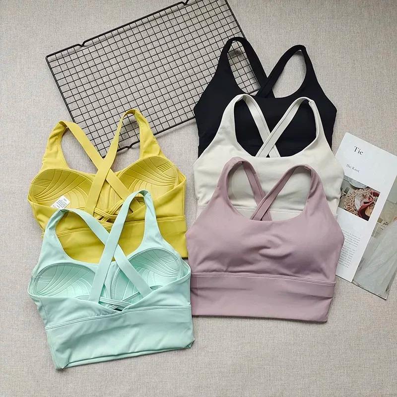 Soutien-gorge de sport tout-en-un résistant aux chocs pour femmes, haute intensité, pour course à pi