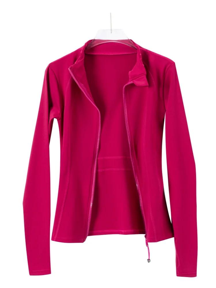 Veste de yoga amincissante pour femme ; tenue de course et de fitness légère et fine ; haut de sport